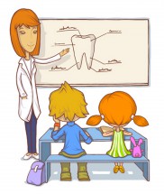 Стоматолог и дети - картинка					№10755