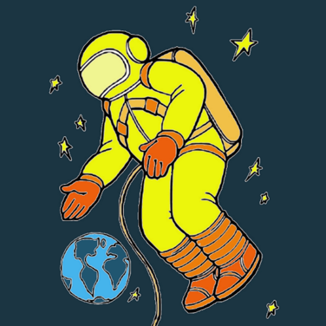 Космонавты в желтом