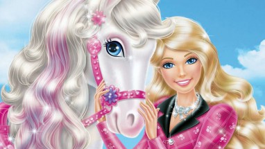 Барби и её белогривая лошадка - картинка					№10444