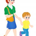 Мама за руку с ребенком - картинка №9420