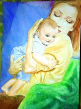 Мама и младенец - картинка					№9531