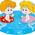 Девочка и мальчик в бассейне - картинка №11269