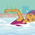 Женщина плывет в бассейне - картинка №12282