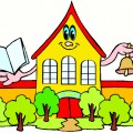 Школа с книжкой и колокольчиком - картинка №14058