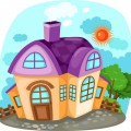 Дом с фиолетовой крышей - картинка №9667